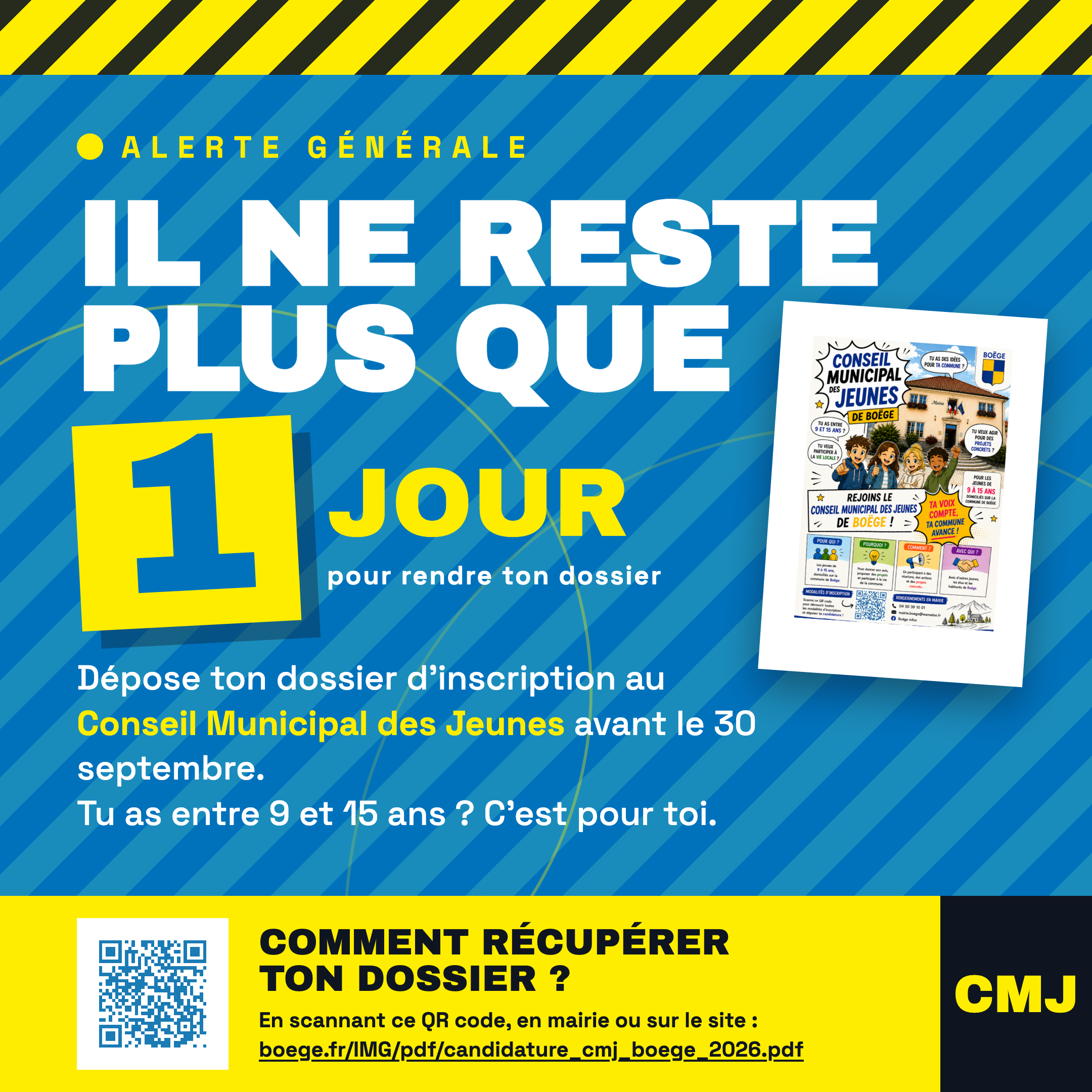 Inscription au CMJ
